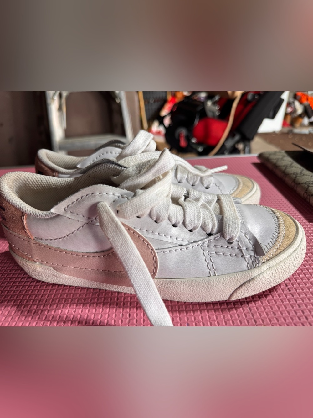 Size 6 - Nike Blazer '77 Jumbo Low White Pink Oxford W